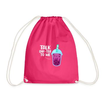 Bubble Tea - Drawstring Bag - fuchsia - Front