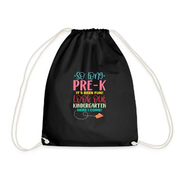 Kindergarten Child School Enrollment School Gift - Drawstring Bag - black - Front