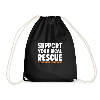 Animal Rescue - Drawstring Bag - black - Front