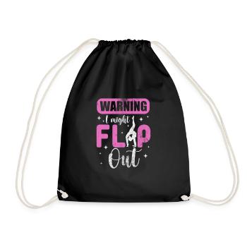 Cheerleader Cheerleading Sport Gymnastik Geschenk - Turnbeutel - Schwarz - Vorne