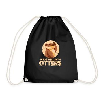 Otter - Turnbeutel - Schwarz - Vorne