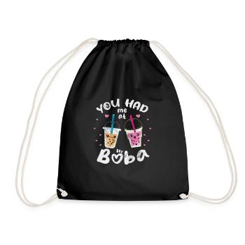 Bubble Tea Boba Tea Kawaii Cadeau - Sac de sport léger - noir - Devant