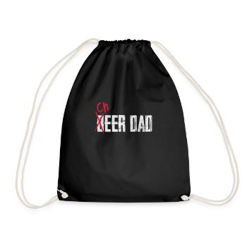 Cheerleader Cheerleading Sport Gymnastik Geschenk - Turnbeutel - Schwarz - Vorne