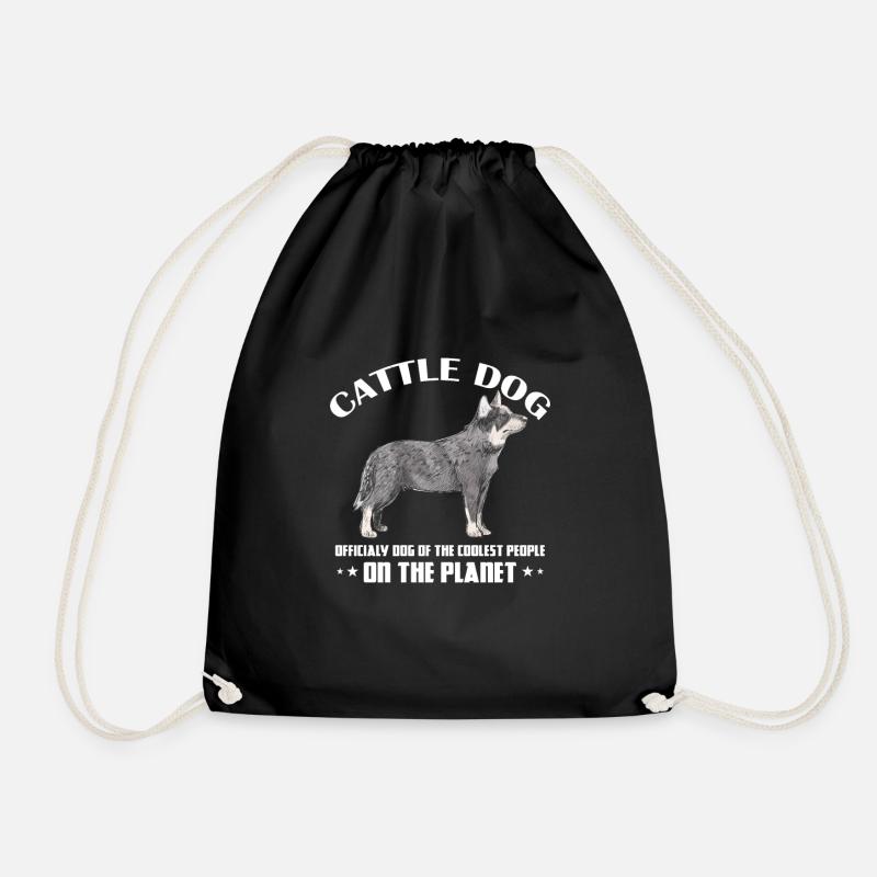 Australian Cattle Dog Hund Hunde Geschenk - Turnbeutel - Schwarz