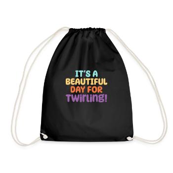 Baton Twirling Gymnastique Gymnastique Cadeau - Sac de sport léger - noir - Devant