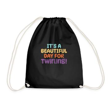 Baton Twirling - Drawstring Bag - black - Front