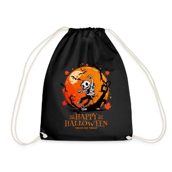 Happy Halloween Jack O Lantern Dabbing - Drawstring Bag - black - Front