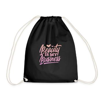 Beautician Cosmetics Makeup Gift - Drawstring Bag - black - Front