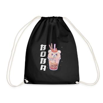 Bubble Tea Boba Tea Kawaii Cadeau - Sac de sport léger - noir - Devant