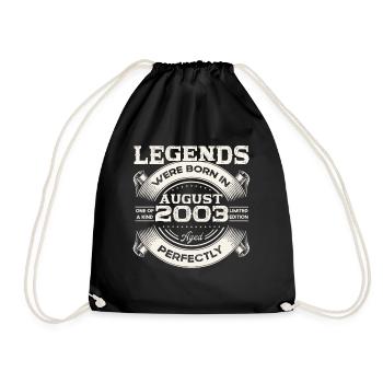20 Birthday Men Original August Vintage 2003 - Sac de sport léger - noir - Devant