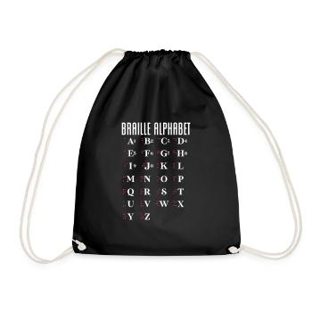 Braille Braille Blind Gift - Sac de sport léger - noir - Devant