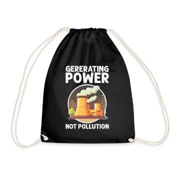 Kernenergie Spruch für Kernenergie - Turnbeutel - Schwarz - Vorne