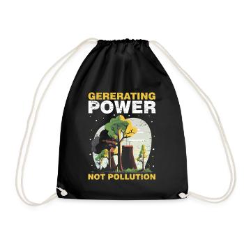 Kernenergie Design für Erneuerbare Kernenergie - Turnbeutel - Schwarz - Vorne