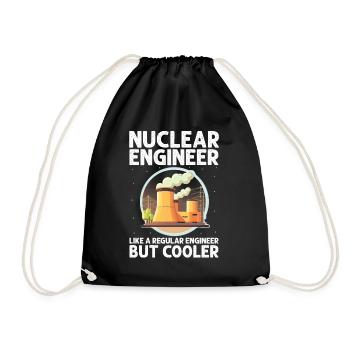 Nuklearingenieur für Kernkraftwerk und Kernenergie - Turnbeutel - Schwarz - Vorne