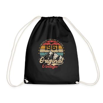 Original Vintage 1961 limited edition 1961 - Drawstring Bag - black - Front