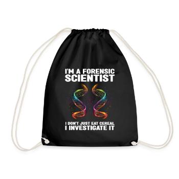Forensik und forensische Wissenschaft - Turnbeutel - Schwarz - Vorne