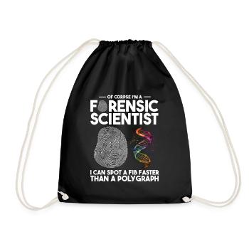Forensik und forensische Wissenschaft - Turnbeutel - Schwarz - Vorne