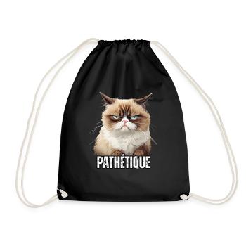 Humour chat en colère énervé pathétique sarcasme - Sac de sport léger - noir - Devant