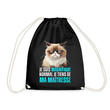Je suis magnifique normal je tiens de ma - Sac de sport léger - noir - Devant