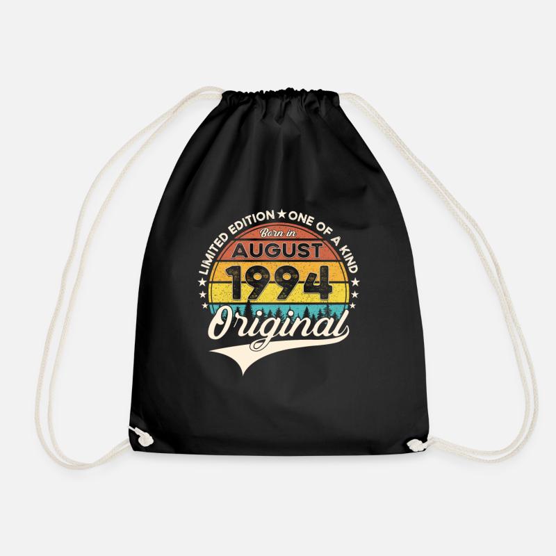 29. Geburtstag Mann Original August Jahrgang 1994 - Turnbeutel - Schwarz