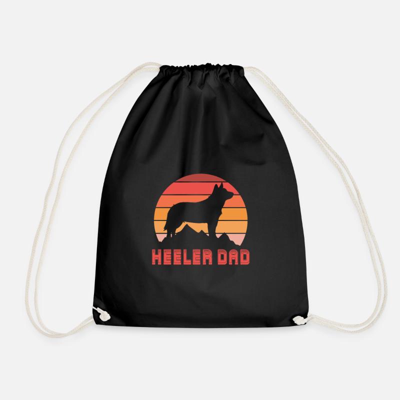 Australian Cattle Dog Vater Hund Hunde Geschenk - Turnbeutel - Schwarz