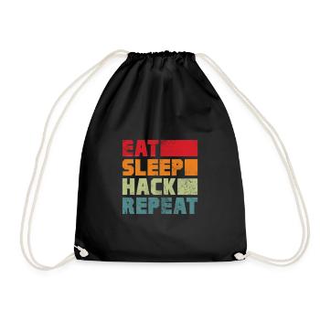 Hacker - Turnbeutel - Schwarz - Vorne