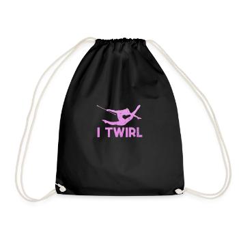 Baton Twirling - Drawstring Bag - black - Front