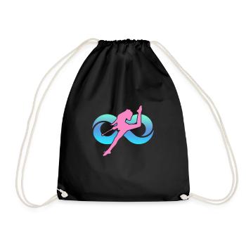 Baton Twirling Gymnastique Gymnastique Cadeau - Sac de sport léger - noir - Devant
