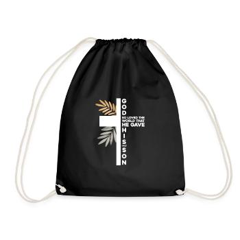 Bible Bible Versets chrétiens Don de Jésus - Sac de sport léger - noir - Devant