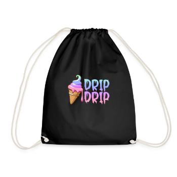 Crème glacée Crème glacée Crème glacée Cadeau d’été - Sac de sport léger - noir - Devant