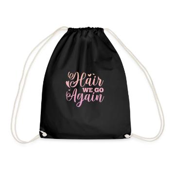 Beautician Cosmetics Makeup Gift - Drawstring Bag - black - Front