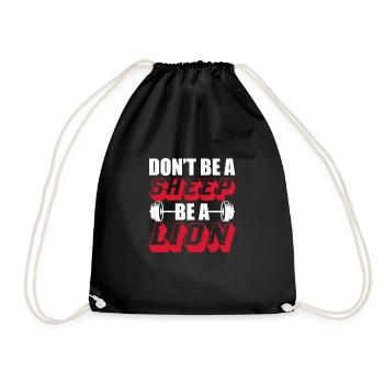 Bodybuilder Body Building Fitness Gym Gift - Drawstring Bag - black - Front