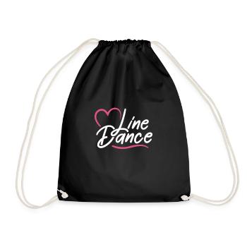 Linedance Country Line Dancer Linedancing Gift - Drawstring Bag - black - Front