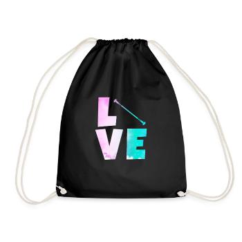 Baton Twirling Gymnastique Gymnastique Cadeau - Sac de sport léger - noir - Devant