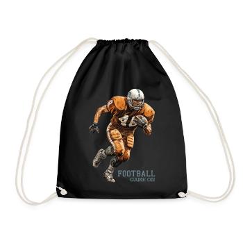 American Football Player Sports Gift - Drawstring Bag - black - Front