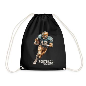 American Football Player Sports Gift - Drawstring Bag - black - Front