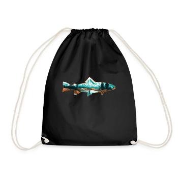 Retro Trout Angler Creations Trout Outline - Sac de sport léger - noir - Devant