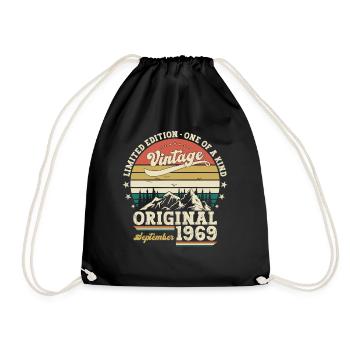 54ème anniversaire Septembre Millésime 1969 Millésime - Sac de sport léger - noir - Devant