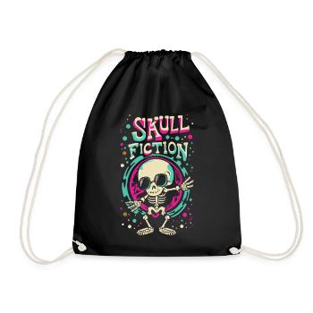 Skull Fiction Skull Skull Gift Idea - Drawstring Bag - black - Front