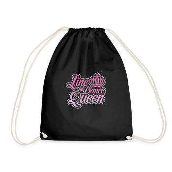 Linedance Country Line Dancer Linedancing Gift - Drawstring Bag - black - Front