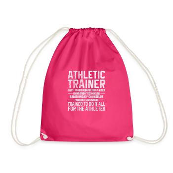 Sports Physician, Sports Medicine, Athletic Trainer - Drawstring Bag - fuchsia - Front