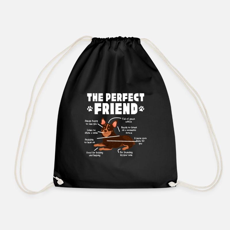 Australian Cattle Dog Hund Hunde Geschenk - Turnbeutel - Schwarz