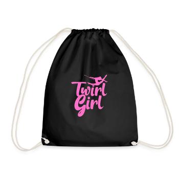 Baton Twirling Gymnastique Gymnastique Cadeau - Sac de sport léger - noir - Devant