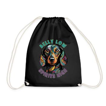 Hunde Spruch Dachshund Design für Hundeliebhaber - Turnbeutel - Schwarz - Vorne