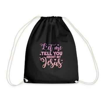 Bible Bible Versets chrétiens Don de Jésus - Sac de sport léger - noir - Devant