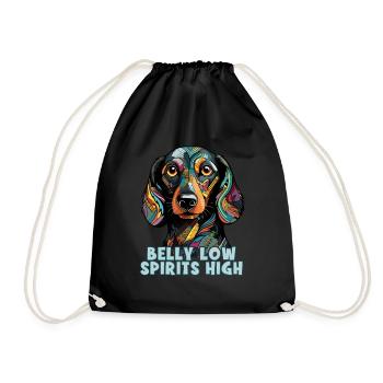 Hunde Spruch Dachshund Design für Hundeliebhaber - Turnbeutel - Schwarz - Vorne