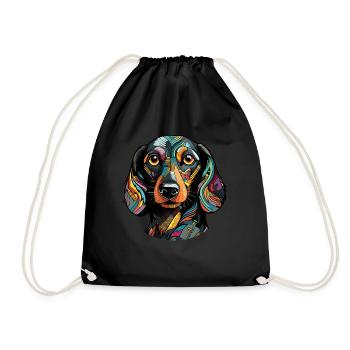 Hunde Spruch Dachshund Design für Hundeliebhaber - Turnbeutel - Schwarz - Vorne