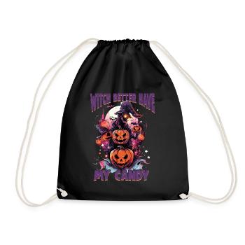 Halloween design für die Halloween Party - Turnbeutel - Schwarz - Vorne