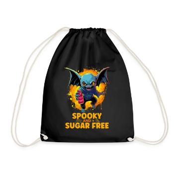 Diabetiker Halloween Fledermaus Kostüm Spooky & - Turnbeutel - Schwarz - Vorne