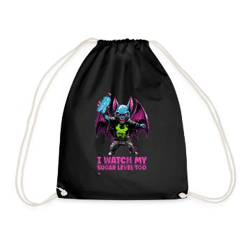 La chauve-souris diabétique fête Halloween Je - Sac de sport léger - noir - Devant